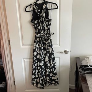 Crossed Halter Neck Dress